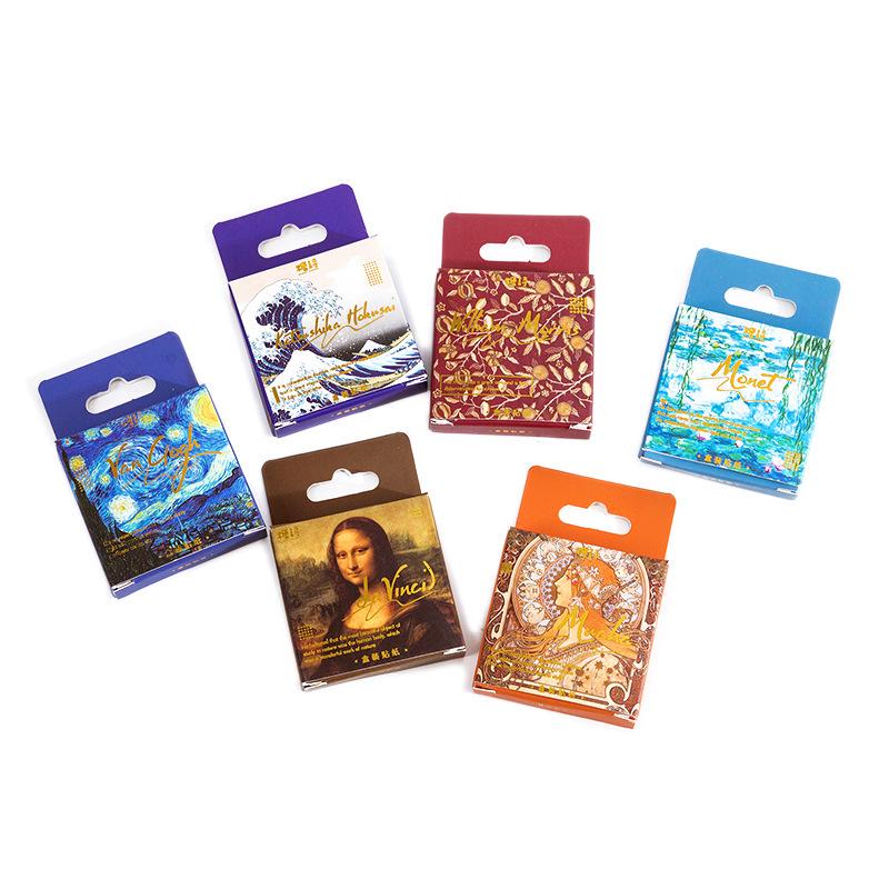 Tang Shi Gift Box: World Famous Painting Stickers - Retro Artistic DIY Decorative Collection