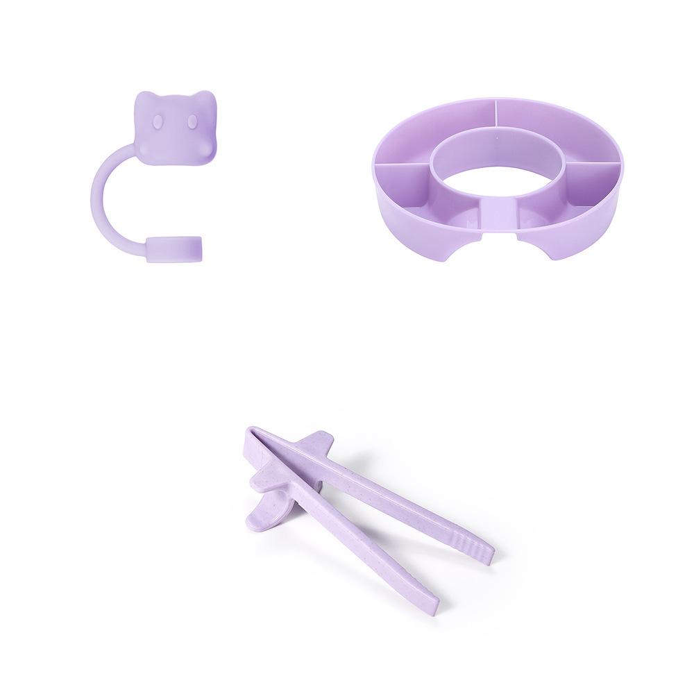 

Миска для закусок Поднос для фруктов и конфет Контейнер Поднос для еды Пищевой силикон Многоразовое кольцо для закусок Легкий поднос для конфет Диспенсер для закусок фиолетовый