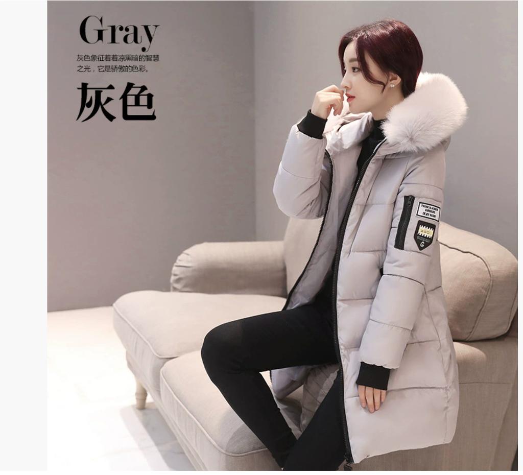 Padded clothes women's coat new winter slim down padded clothes women's medium and long thickened padded jacket women