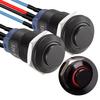 2pcs 12mm Latching Push Button Switch Pre-Wired 150mm High Round Head Aluminium Alloy 1NO 1 Normally Open with color led