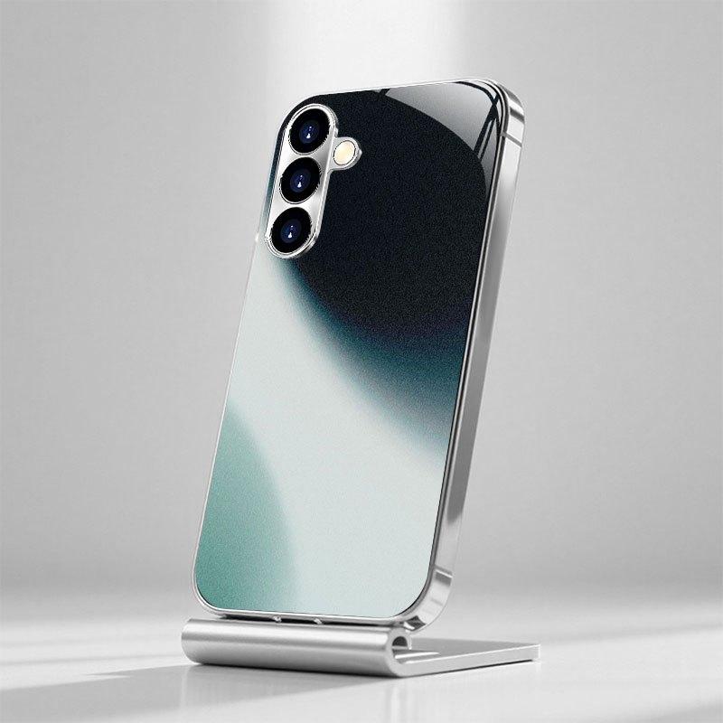 

Blue and black gradient Simplicity High-end Electroplating Glass PhoneCase for Samsung Galaxy S26 S25 S24 S23 S22 FE,Ultra,Plus For Galaxy S26