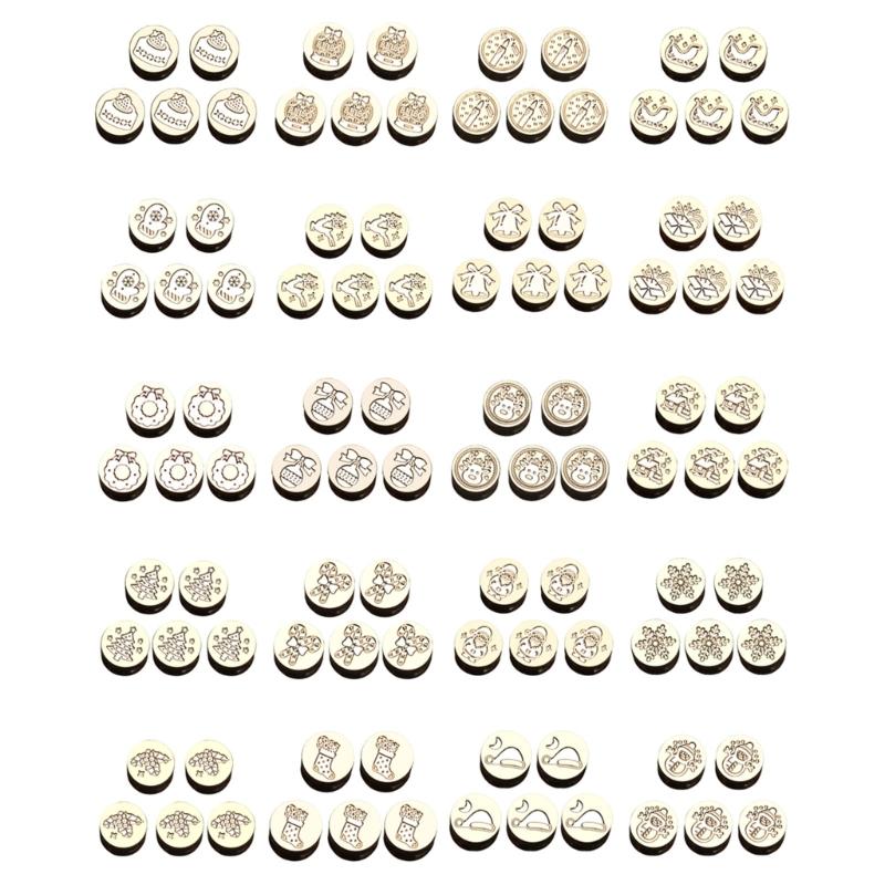 5 Pz Testa Timbro Sigillo a Tema Natalizio Testa Timbro Scrapbooking per Sigillo Busta Biglietto di Natale Inviti Abbellimento