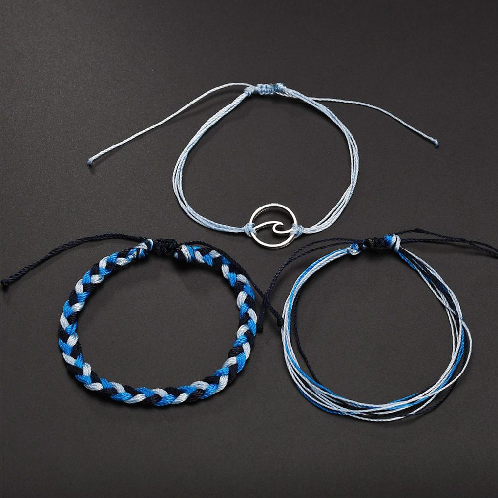 1 Set Schnurarmband Zart Geflochtenes Handwerk Armband Retro Welle Thema Hände Seil Mode Accessoire für Kleid Dekor Geschenk Verwendung