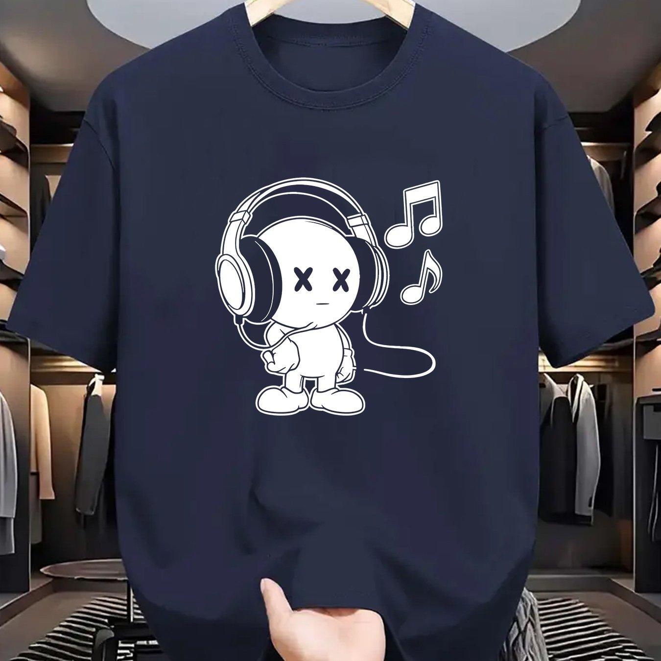 

Летняя мужская футболка из 100% хлопка, повседневная, свободного кроя, больших размеров, с музыкальным принтом, удобная, спортивная, с круглым вырезом, с коротким рукавом 4XL