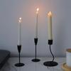 Elegante porta-velas de metal, estilo nórdico, decorativo, de ferro, cônico, para centro de mesa, para casa