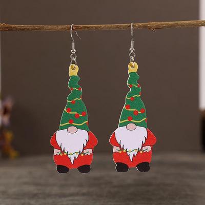 Vintage Weihnachten Santa & Kürbisbaum Ohrringe