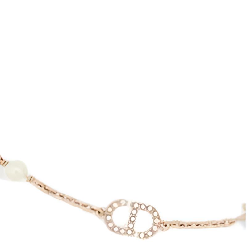 Dior Early Spring Collection CD Logo Resin Necklace Unisex Necklace Light-Gold N3571WOMCY_D03S