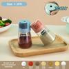 1PCS Kitchen Quantitative Seasoning Jar Glass Press Control Salt Bottle Metering And Sprinkling Salt Seasoning Bottle