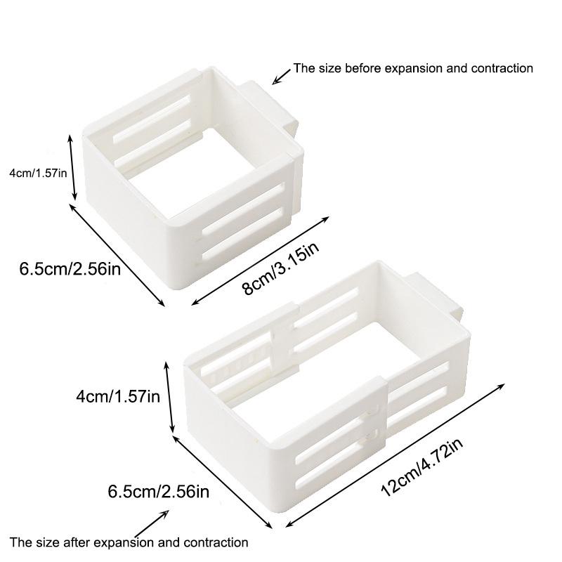 Plastic Retractable Storage Box Partition Plate For Refrigerator Side Door Sorting Storage Classification Grid Clip Organize
