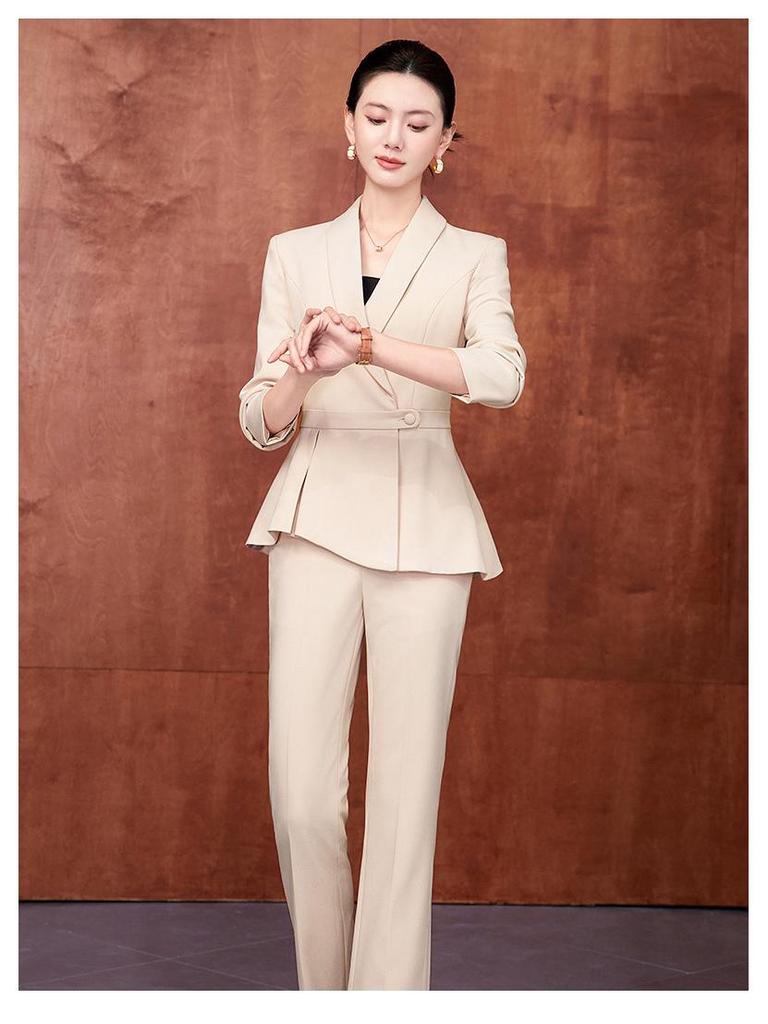 Women's Professional Suit Set - Spring/Autumn Beauty Salon & Hotel Manager Workwear