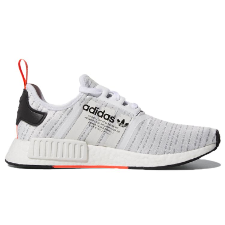 Adidas Originals NMD_R1 Fabric Lace-Up Durable Lightweight Low-Top Lifestyle Sneakers Unisex Sneakers White Gray BB9572