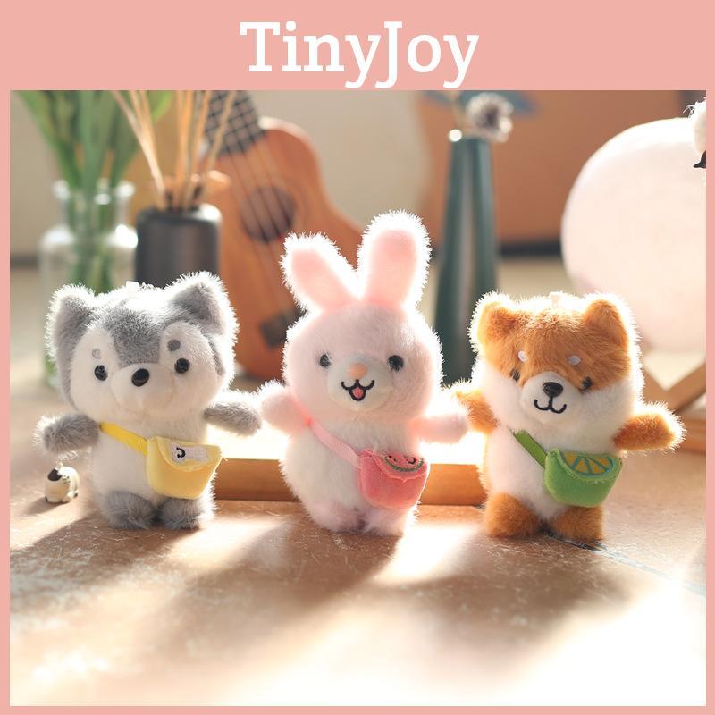 Mini Cute Plush Dog And Rabbit Keychain Fluffy Accessory With Soft Pp Filling Cotton