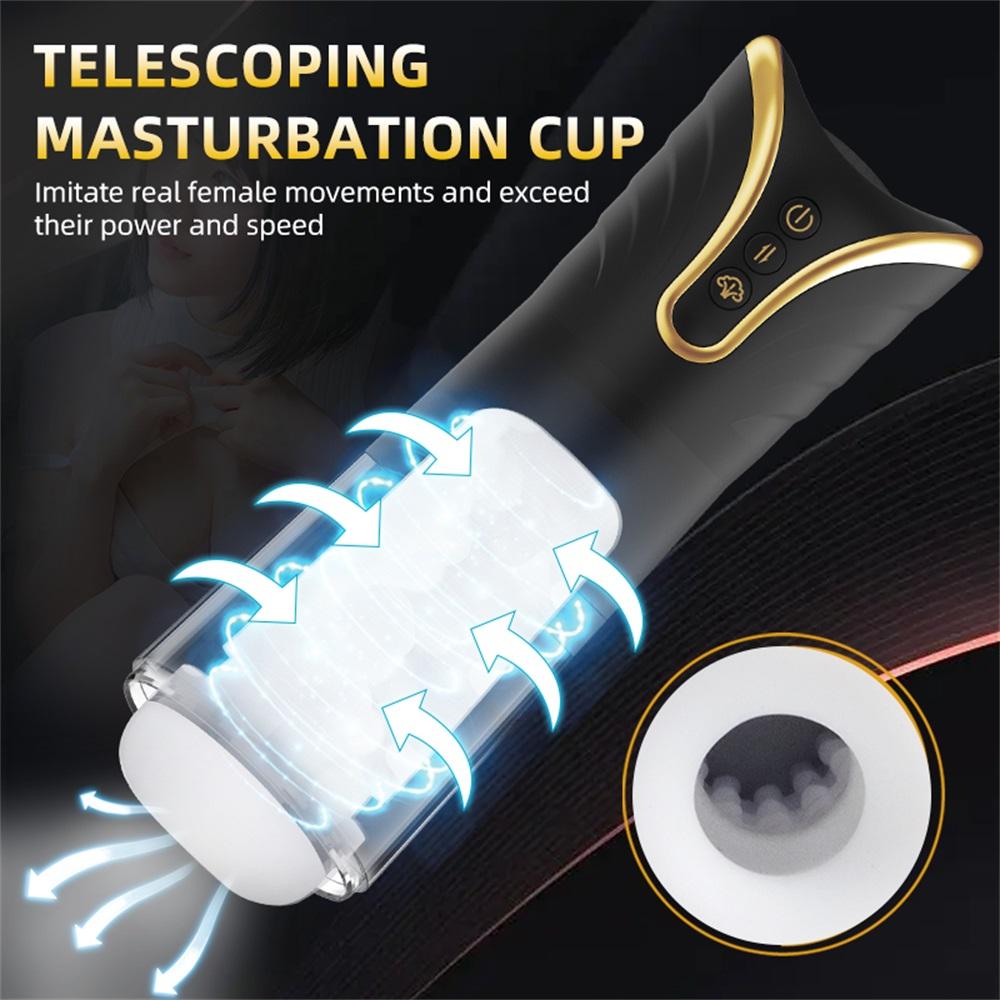 Male Sex Toy Automatic Sucking Telescopic Voice Masturbator Cup For Men Real Vaginal Suction Pocket Blowjob Adult Product