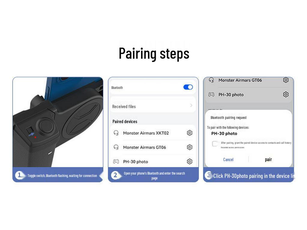 Multi-functional Bluetooth Remote Control Phone Stabilizer & Tripod for Vlogging