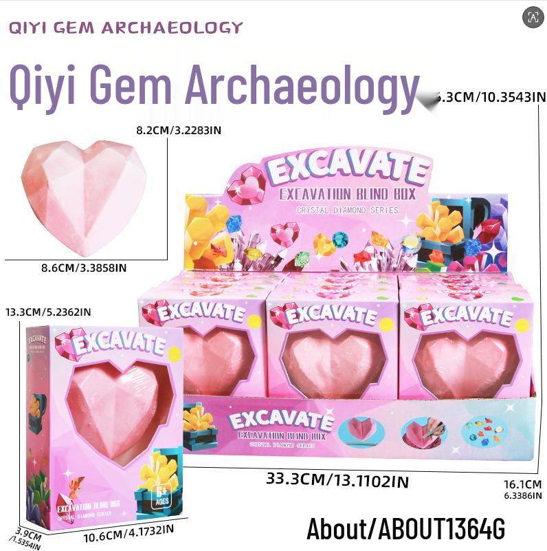 Kreskówkowa Syrenka Wykopaliska Gemów: Edukacyjna zabawka dla dzieci DIY do wykopywania skarbów