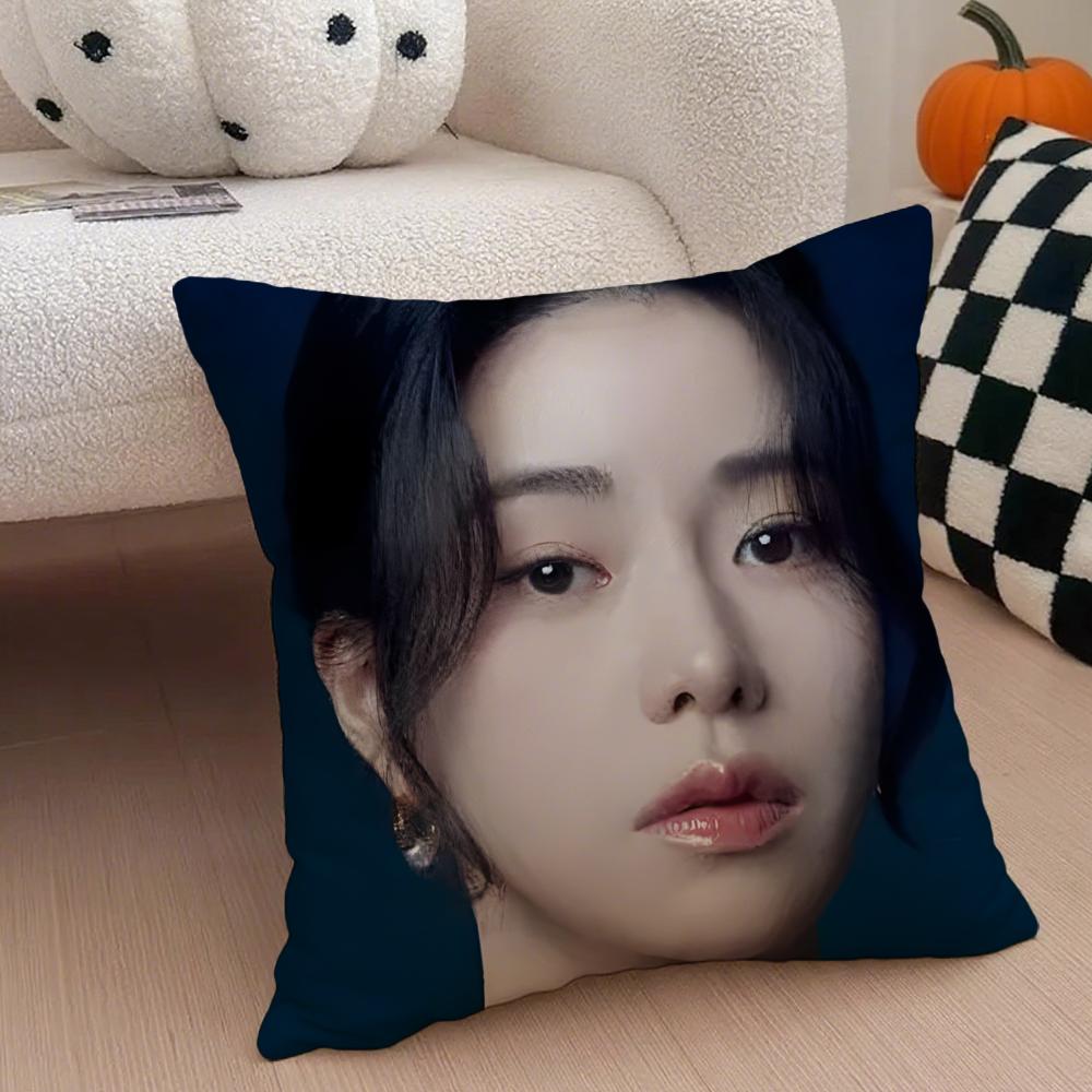 Actor Seductive LLim Jiyeon Cushion Cover Throw Pillow Cover Hidden Button Durable Polyester Chair Cushion