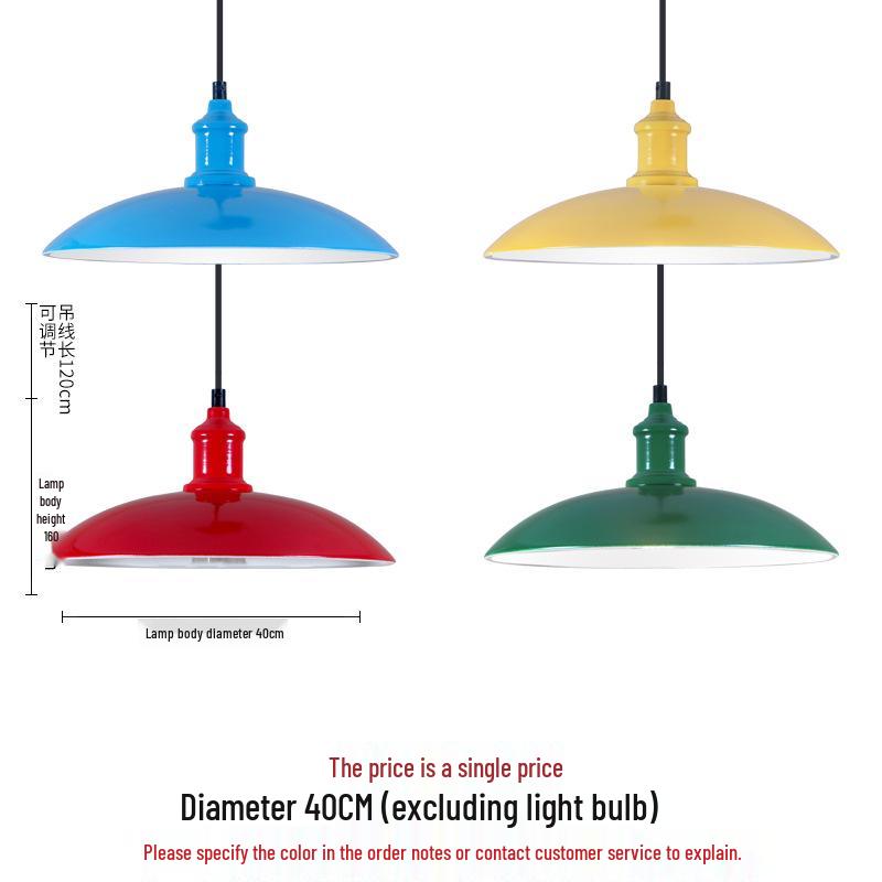 Nordic Loft Retro Industrial Pendant Light - Creative Wrought Iron Single Head Lampshade for Cafe and Bar