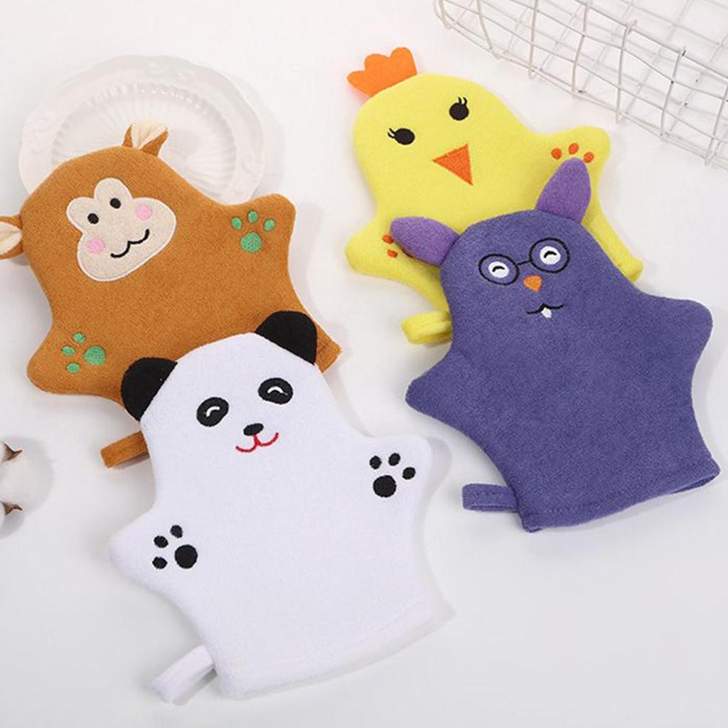 Bathing Gloves 5 Pieces Reusable Ergonomic Non Slip Gentle Tool Baby Bath Mitt Washcloths Gloves For Baby Boy Girl Adult Body