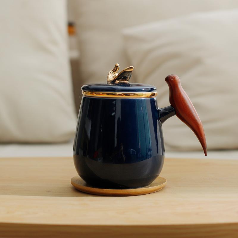 

Ceramic Tea Separation Cup Office Filter Cup with Lid Japanese Creative Simple Tea Cup Funny Mug Ceramic Mug Cute Mugs Tea Mug 301-400ml