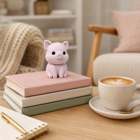 Cartoon Animal Ornament, Rabbit Fox Bear Shape Desk Ornament, Mini Size Desktop Decoration for Home Office