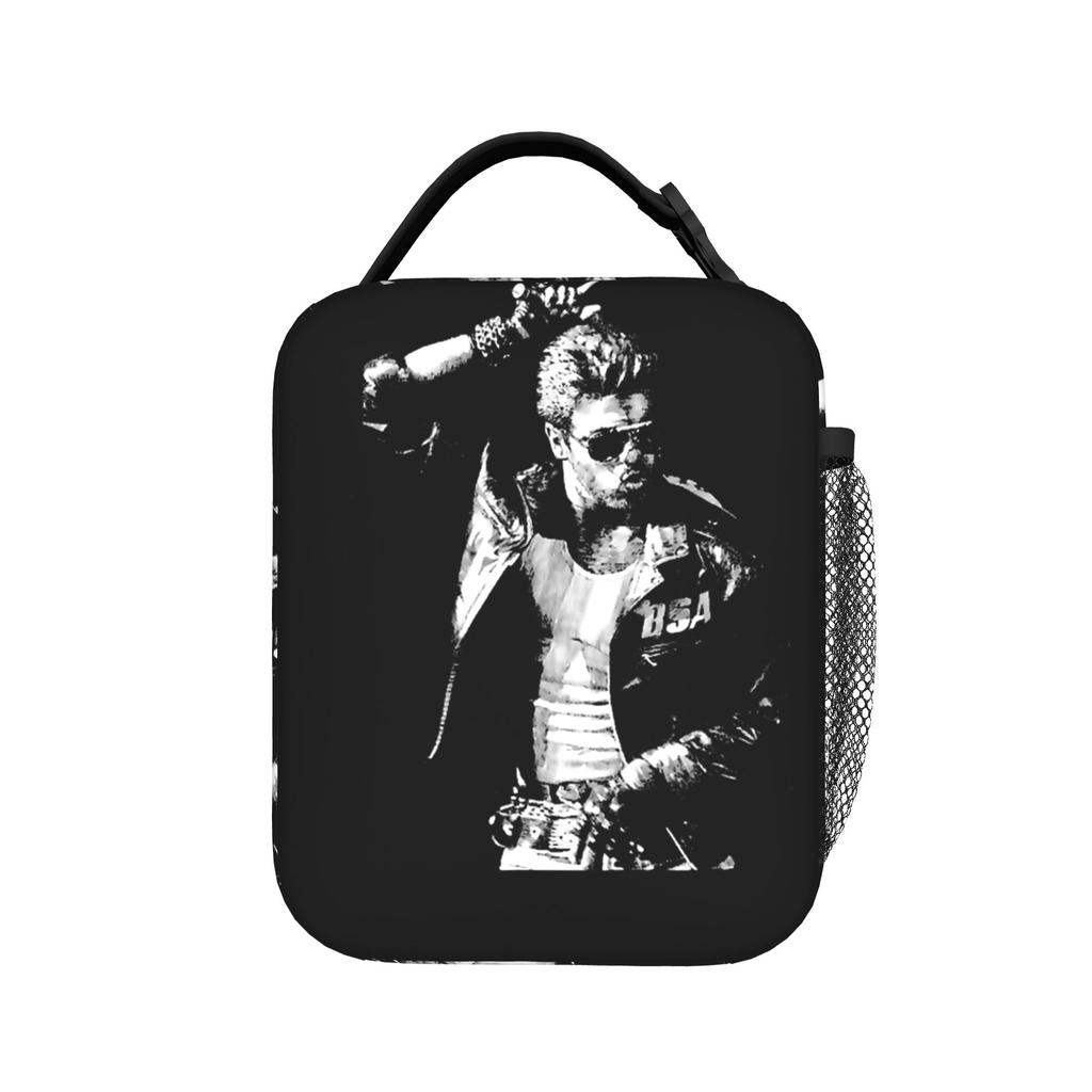 George Michael British Singer Lunch Bag Retro Lunch Box For Unisex Travel Portable Insulated Cooler Bag Thermal Tote Handbags