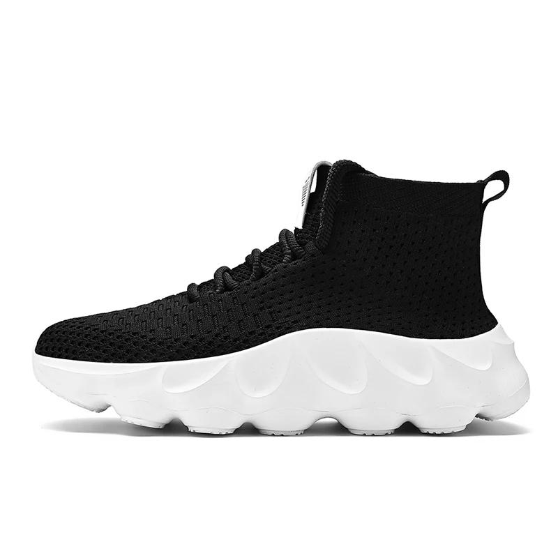 Trainers Breathable Soft Sole Sports Casual Socks Lace Up Thick Soled Red Shoes Tenis Masculino Mens White Sneakers