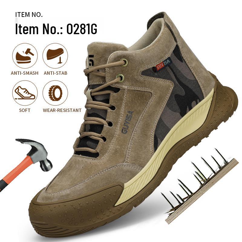 High-top Fashionable Safety Work Shoes - Anti-Smash, Anti-Puncture, Ankle Protection, Comfortable Design