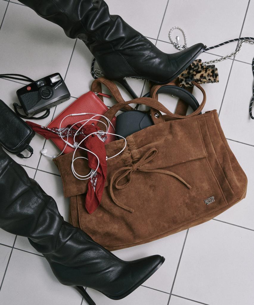 Jedrefeb5 Suede Butterfly Flap Bag Brown