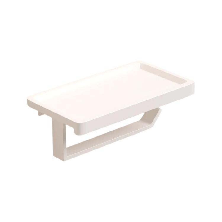 

Space Aluminum Stick On Wall Toilet Paper Rack Includes Practical Storage Tray Bathroom Supplies