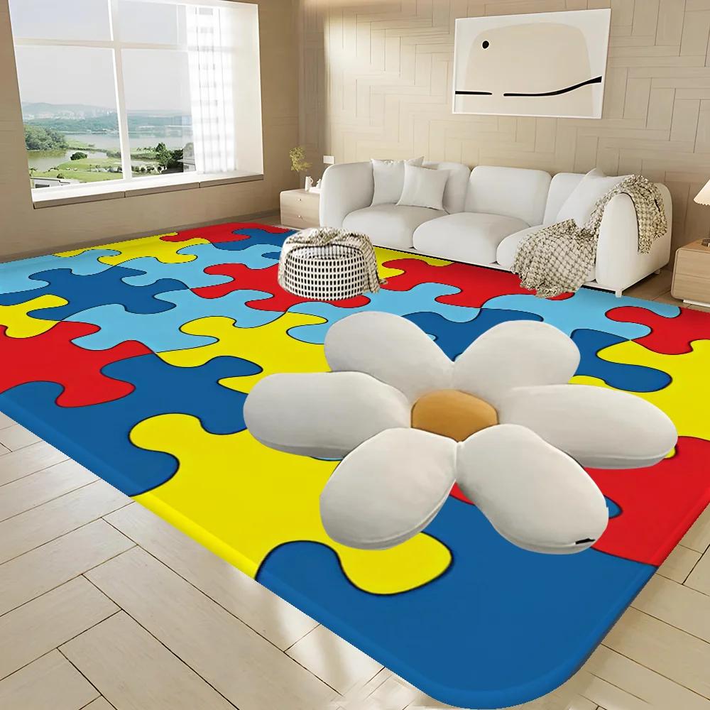 Puzzle Room Mats Nordic Style Home Doormat Bathroom-Toilet Mats Bedroom Hotel Decor Mat