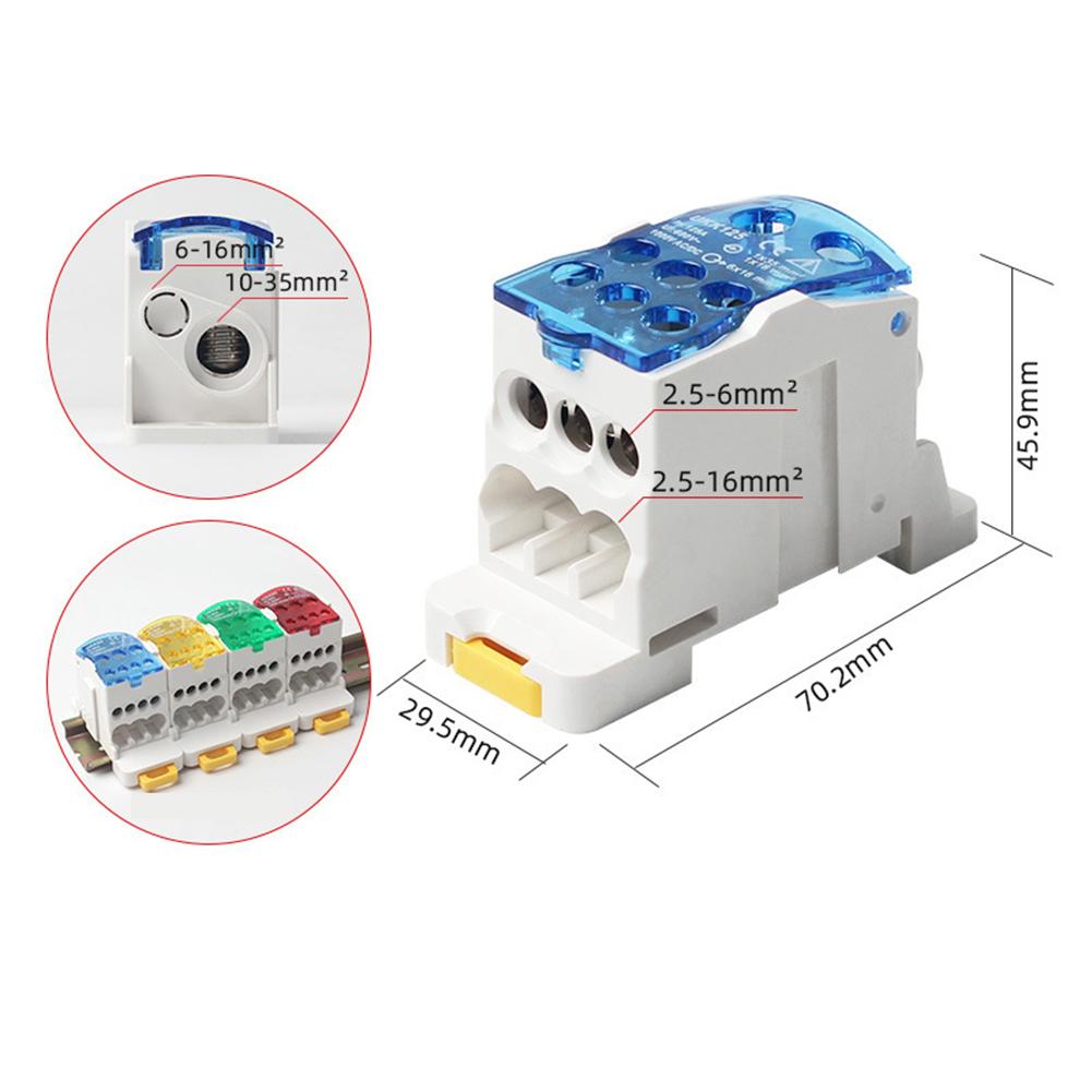 80A ~500A Electric Split Din Rail Terminal Block Junction Box Power Wire Electrical Connector Terminal Block Connector