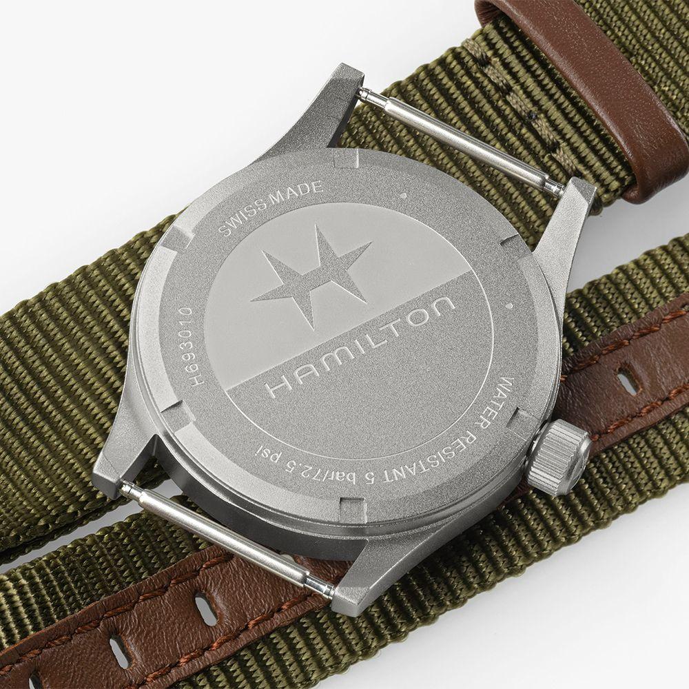 Hamilton Khaki Field Quartz 38mm Green Dial NATO Strap Watch H69401960