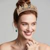 Multicolor Bridal Crown Luxury Queen Princess Tiara Metal Baroque Pageant Crown  Women