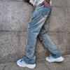 New Retro Casual Biomimetic Jeans Men'S American Loose Pants High Street Wide Leg Pants