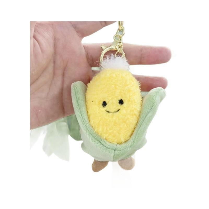 Plant Shaped Whimsical Plush Keychains In Broccoli Cabbage Corn And Bamboo Shoot For Ages All