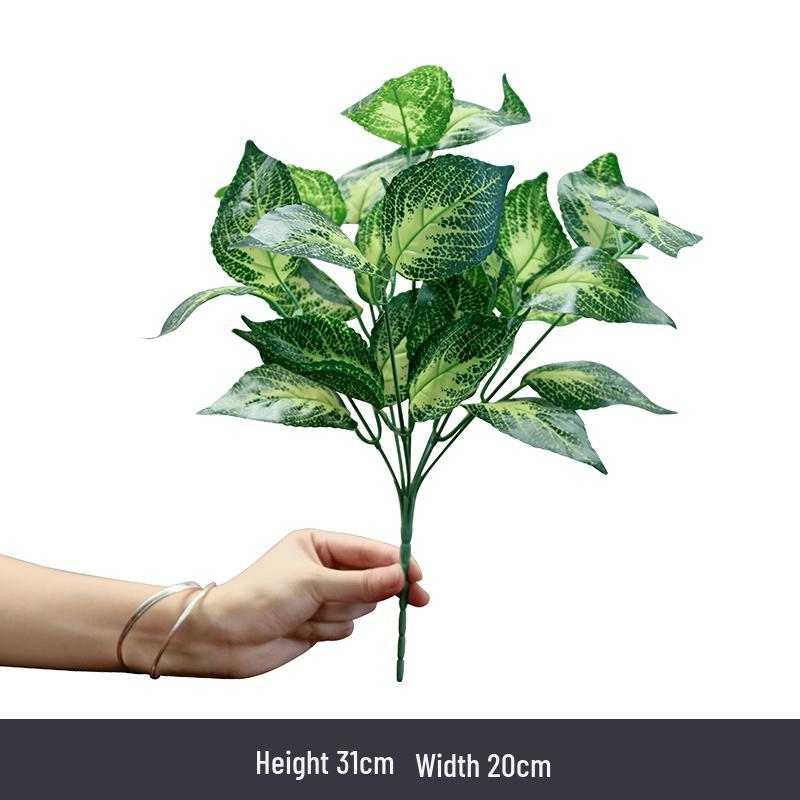 Künstliche Efeutute Grünpflanzen: Einzelstiel-Blumenarrangement für Wohnzimmer-Wanddeko