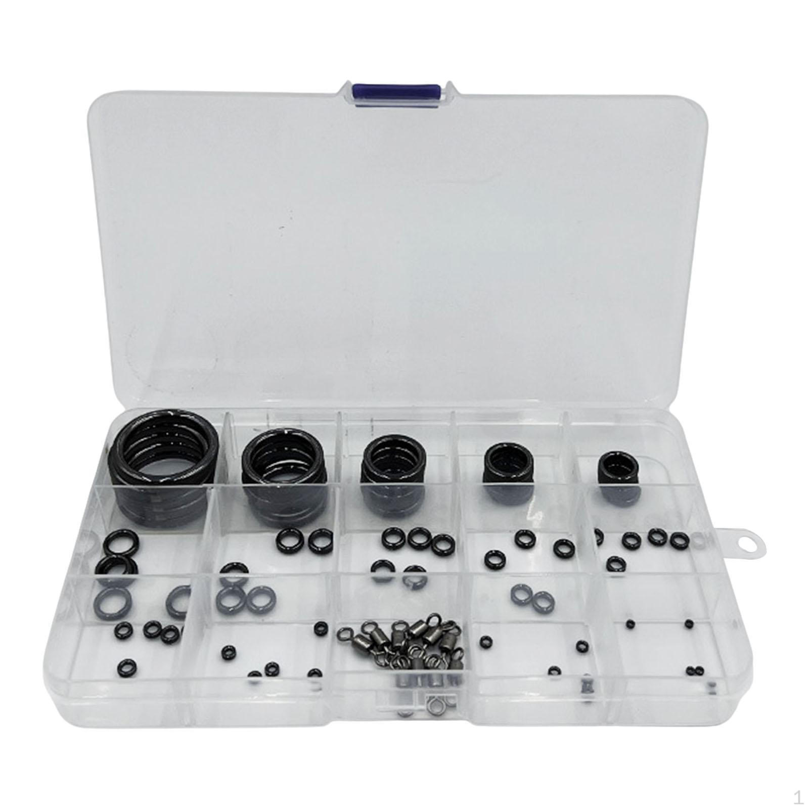 

80 Pieces Fishing Rod Repair Kit Ceramic Guides Rings 14 Sizes Eyelet Accessories,Replacement