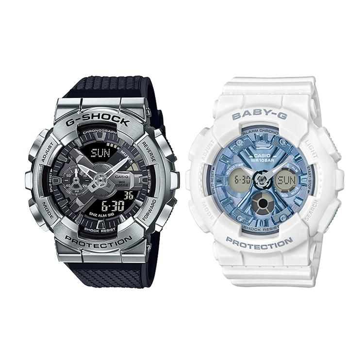

CASIO Unisex Pair Table Series Black Watch GM-110-1A+BA-130-7A2ER