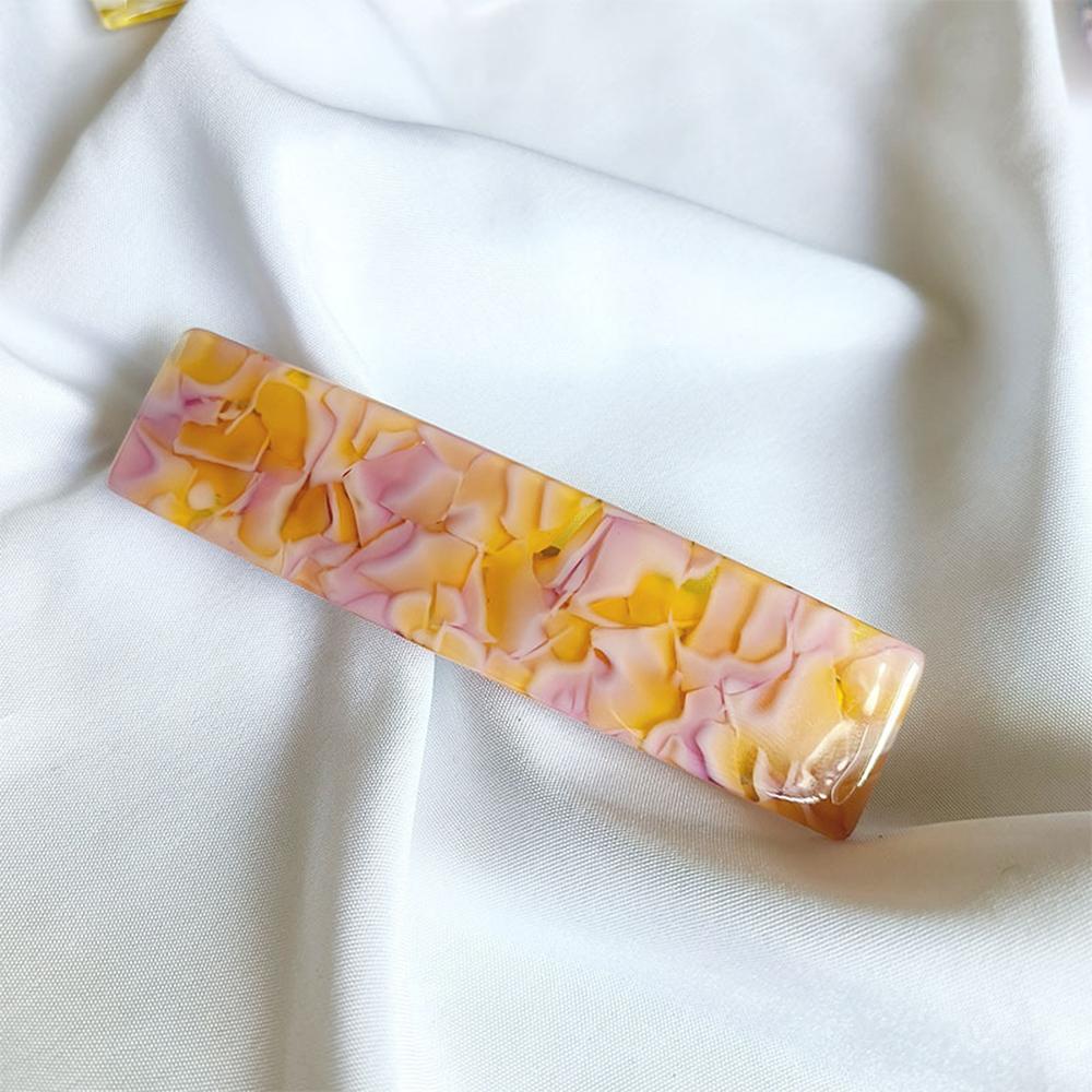 Koreanische Neue Florale Essigsäure Haarnadel Mode 10,5 cm Langer Streifen Federklemme Französische Pferdeschwanzklemme Haaraccessoires