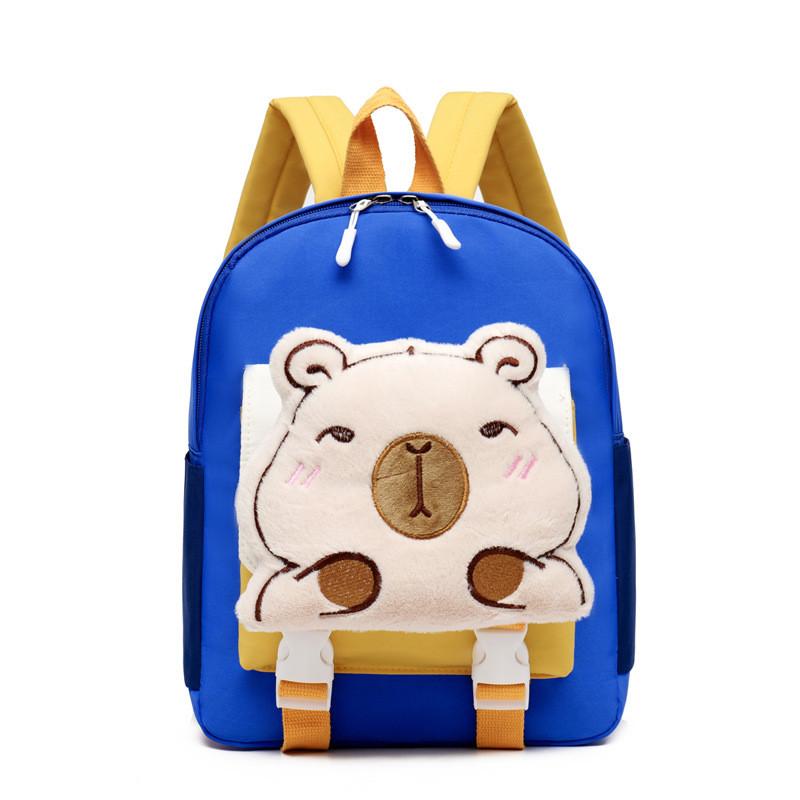 Preschool Backpack With Cartoon Capybara Print And Stressrelief Features For Toddlers And Beginners