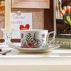 Retro Ceramic Cups And Saucers, Antique Oil Painting, Green Wind Chimes, Flower Coffee Cups And Saucers, Hepburn Style Afternoon Tea