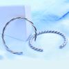 Practical High Polished Spirals Cuff Bracelet Comfortable Everyday Wear With Gifts Pouches Daily Use Casual Wear