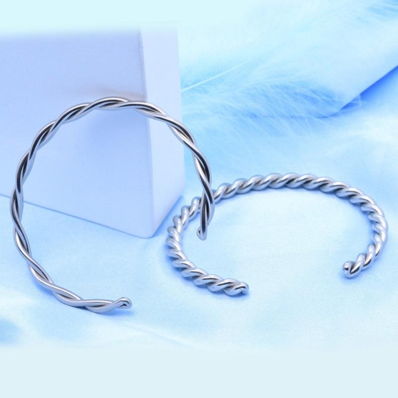 Practical High Polished Spirals Cuff Bracelet Comfortable Everyday Wear With Gifts Pouches Daily Use Casual Wear