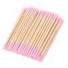 10 Bags Wooden Stick Body Double Pointed Cotton Swabs  Eyeliner & Cosmetic Touch-Up Work