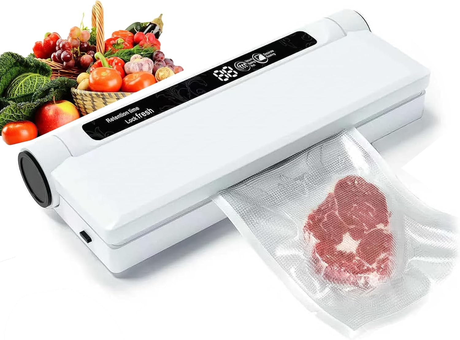 Sealer Machine -  Powerful Vacuum Sealer for Food with 20 Bags, Compact Food Vacuum Sealer Machine w/Digi United States