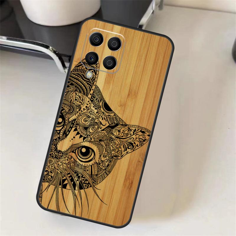 Natural Bamboo Wood Pattern Print Case For Samsung Galaxy M53 M33 M23 M13 M14 M34 M54 M12 M22 M32 M52 M11 M51 M30s M31s Cover