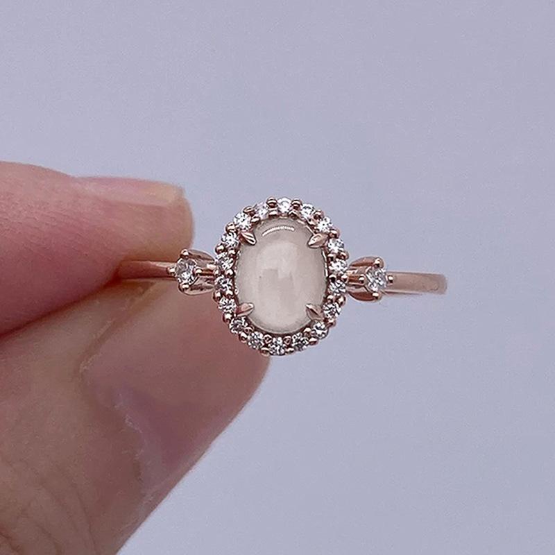 Simple Egg Surface Ring, French Retro Court Style Ring, Temperament Queen Rich And Versatile Ring