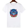 Funny Stitch Maleficent Print Creative T-shirt Summer Short Sleeves Popular Clothes T Shirt Unisex