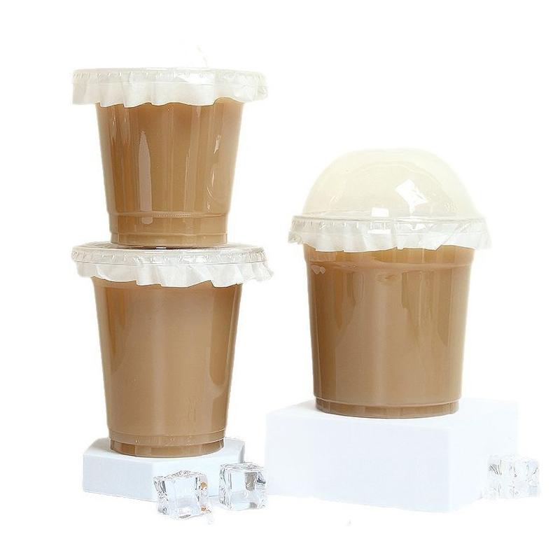 50/500Pcs Leakproof Paper Drink Cup Leakproof Round Coffee Cup Take Away Paper Cup Lid Coffee Spill Proof Gasket