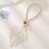 Curtain Holdback Braided Tie Back Holder Bohemian Home Decoration Handmade Curtain Tiebacks Macrame Tassel Leaf Shaped